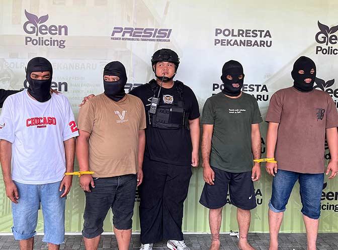 4 Debt Collector di Pekanbaru Ditangkap Usai Diduga Keroyok Debitur