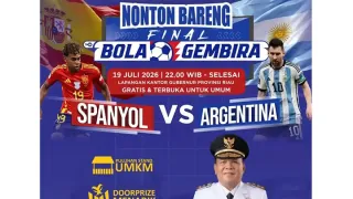 Final Spanyol vs Argentina, Pemprov Riau Undang Masyarakat Nobar di Kantor Gubernur