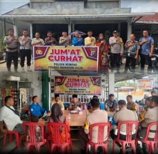 Kunker Presiden & Kapolri ke Riau, Polsek Kempas Ciptakan Kamtibmas Kondusif dengan Jumat Curhat